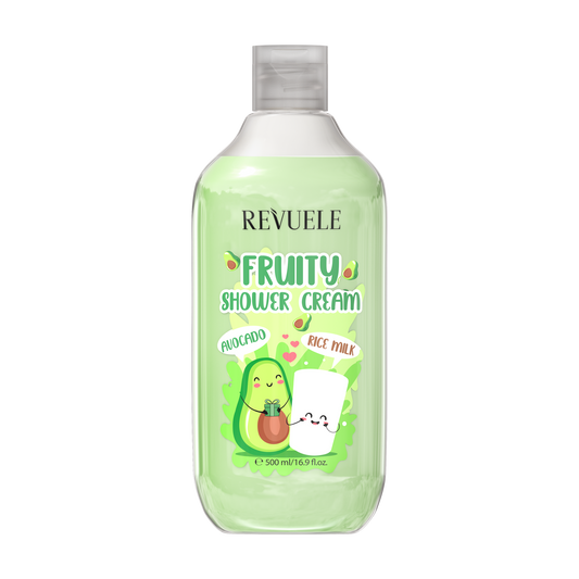 REVUELE FRUIT SHOWER CREAM –  كريم استحمام الجسم بالأفوكادو وحليب الأرز 