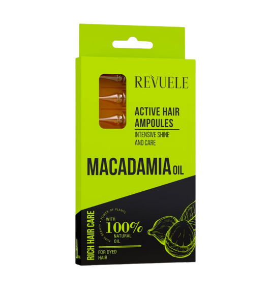 REVUELE MACADAMIA OIL ACTIVE HAIR AMPOULES – أمبولات زيت المكاديما