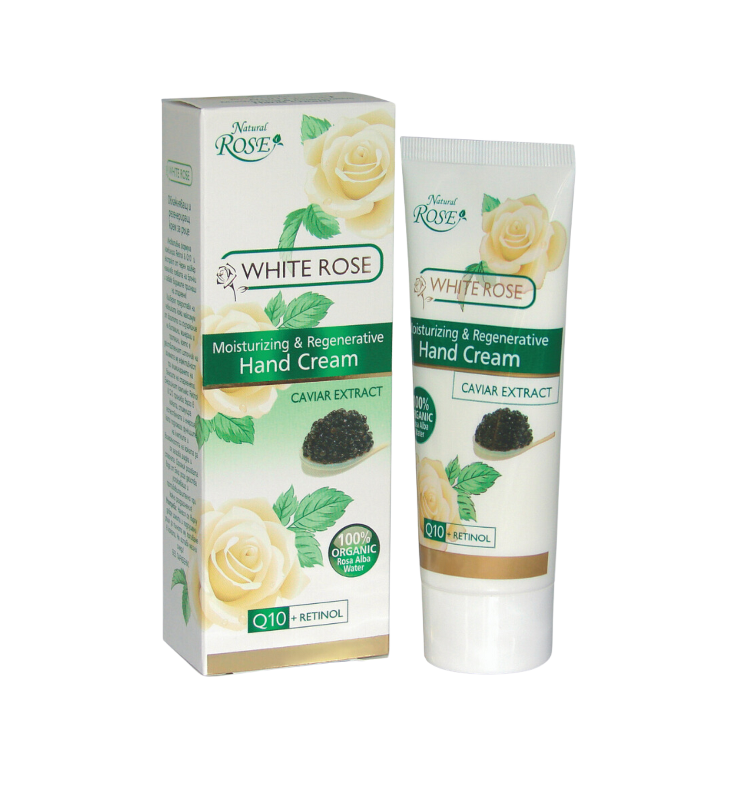 White Rose & Caviar Moisturising and Regenerative Hand Cream-75ml