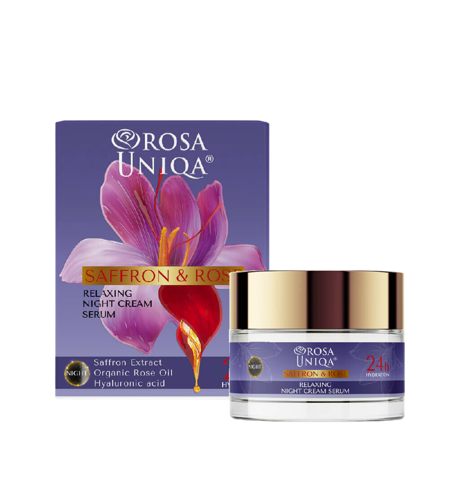 ROSE & SAFFRON Skin Relaxing Night Cream Serum-50ml