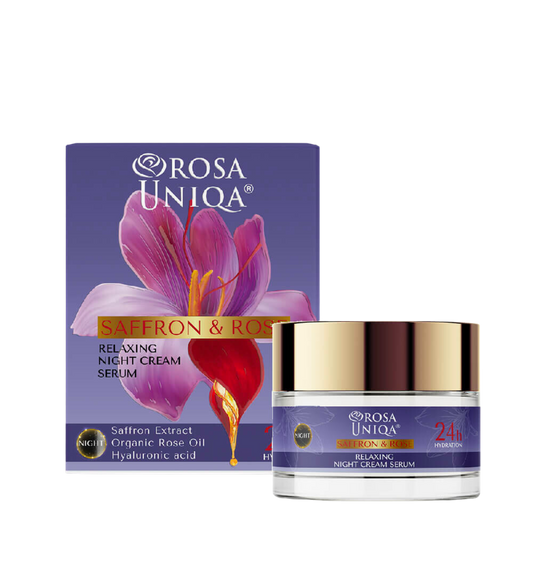 ROSE & SAFFRON Skin Relaxing Night Cream Serum-50ml